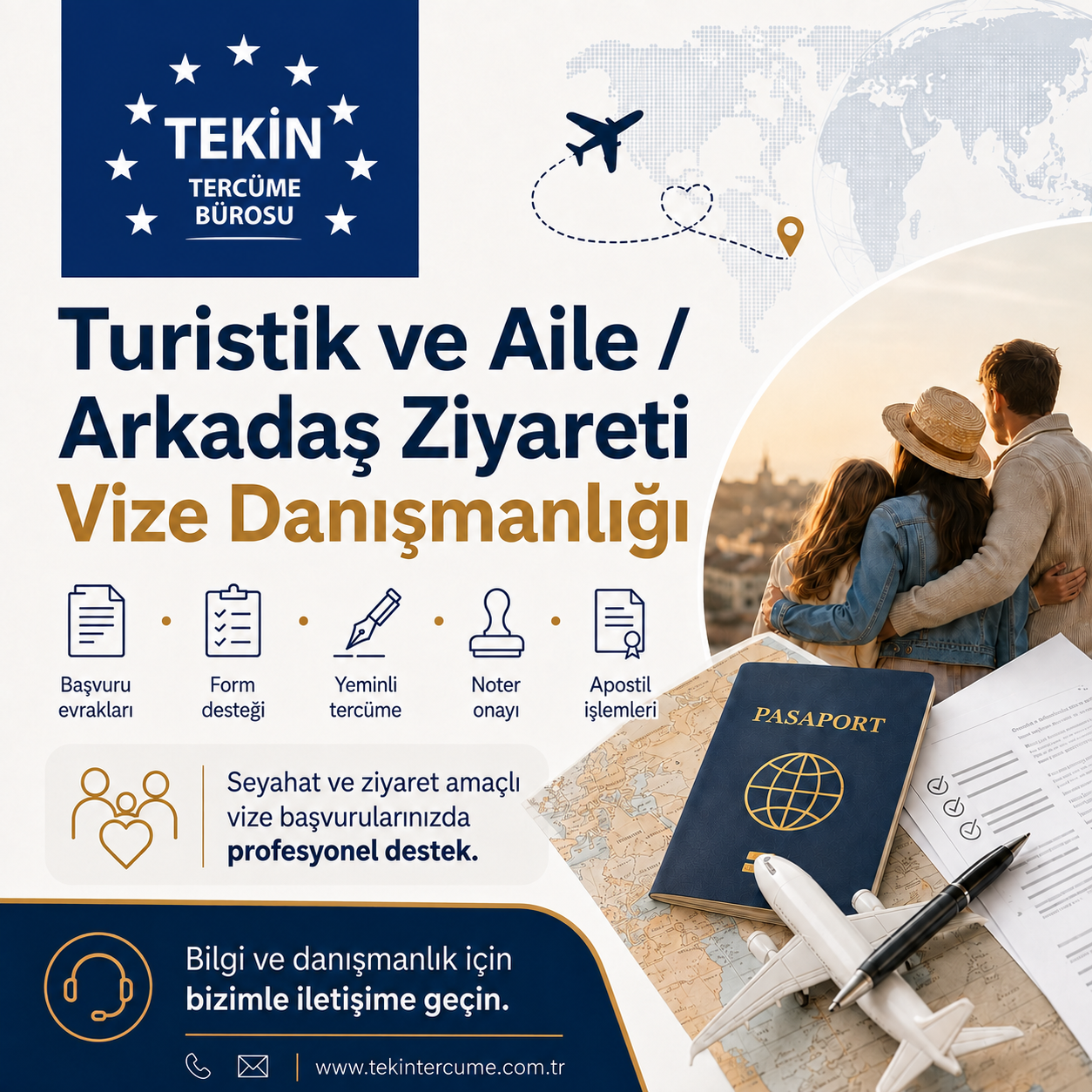 Turistik ve Aile / Arkadaş Ziyareti Vize Danışmanlığı